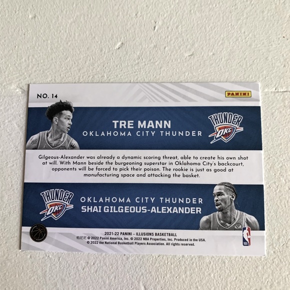 2021-22 Shai & Tre Mann Panini Rookie Reflections - Picture 2 of 2